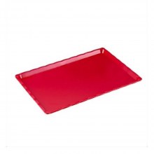 APSAL POLİKARBON KIRMIZI KIRILMAZ TEŞHİR TEPSİ (NO:4) 25*40 CM