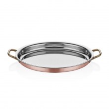 ALTINBAŞAK MULTİ-METAL BAKIR OVAL SIĞ OMLET TAVA 25*17*3 CM